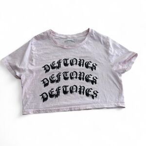 Deftones Pink Cropped Baby Tee